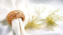 Napkin Rings Set Of 12, Rattan Napkin Holders, Napkin Rings Bulk For Party Decoration, Dinning Table, Everyday, Family Gatherings - A Great Tabletop Décor - Natural -Generic Furniture Shop 41JMETpOGVL