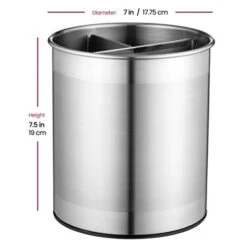 Xtra-Large Stainless Steel Kitchen Utensil Holder - 360° Rotating Utensil Caddy - Weighted Base For Stability - Utensil Crock With Removable Divider For Easy Cleaning - Countertop Utensil Organizer. 14 Xtra-Large Stainless Steel Kitchen Utensil Holder - 360° Rotating Utensil Caddy - Weighted Base For Stability - Utensil Crock With Removable Divider For Easy Cleaning - Countertop Utensil Organizer. -Generic Furniture Shop 41JR7pCc6LL