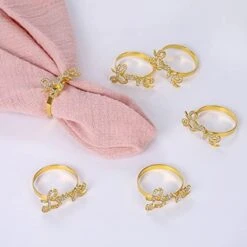 Handcraft Flower Napkin Rings Set Of 6,Pink Peony Flower Handmade Napkin Holder Rings Table Decorations For Summer,Wedding,Luncheons,Picnics,Banquet, Birthday,Christmas,Valentine's, Thanksgiving -Generic Furniture Shop 41K8WoacLpL. AC