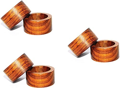 Set Of 12 Wooden Handmade Decorative Napkin Rings For Dinner Party Table Decor 1.5 Inch 4 Set Of 12 Wooden Handmade Decorative Napkin Rings For Dinner Party Table Decor 1.5 Inch - Image 4
