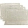 Toscana Handmade Hemstitch Contemporary Linen Blend 14"x20" Placemats, Set Of 4