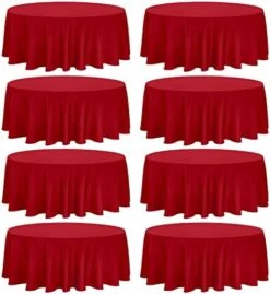 8 Pack Thick Premium Round Tablecloth 90 Inch Round Table Covers Bulk Washable Polyester Fabric Round Table Clothes For Wedding Party Reception Banquet Buffet Restaurant (Black, 90 Inch) -Generic Furniture Shop 41LMvPxcfL. AC