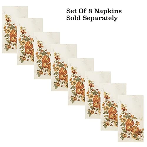 Stockbridge Pumpkin Harvest Bordered Thanksgiving, Autumn Fall Leaf, Sunflower And Acorn Border Print Easy Care Fabric Tablecloth, 60 Inch X 84 Inch Oblong/Rectangle 4 Stockbridge Pumpkin Harvest Bordered Thanksgiving, Autumn Fall Leaf, Sunflower And Acorn Border Print Easy Care Fabric Tablecloth, 60 Inch X 84 Inch Oblong/Rectangle - Image 4