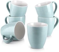 Coffee Mugs, Coffee Mugs Set Of 6, 17 Oz Ceramic Coffee Cups With Handle, Large Coffee Mug, Ceramic Mugs For Coffee Tea And Cocoa Turquoise -Generic Furniture Shop 41M4rsxKNoL. AC