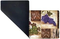 ABREEZE Laundry Room Rug 20"x59", Laundry Mats Washable Farmhouse Mat Floor Runners For Bath Room Carpet Kitchen Mats(Grape) -Generic Furniture Shop 41M7hec2fVL