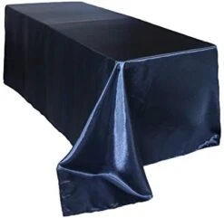 - 90 X 132 Inch Rectangular Satin Tablecloth - Black, Rectangle Shiny Satin Table Linens For 6 Ft Rectangular Tables -Generic Furniture Shop 41Nd2tatGjL. AC