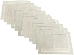 Toscana Handmade Hemstitch Contemporary Linen Blend 14"x20" Placemats, Set Of 4 -Generic Furniture Shop 41NjyhhkSuL. AC