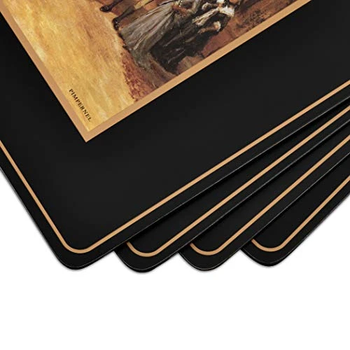 Pimpernel Tally Ho Collection Placemats | Set Of 4 | Heat Resistant Mats | Cork-Backed Board | Hard Placemat Set For Dining Table | Measures 15.7” X 11.7” 2 Pimpernel Tally Ho Collection Placemats | Set Of 4 | Heat Resistant Mats | Cork-Backed Board | Hard Placemat Set For Dining Table | Measures 15.7” X 11.7” - Image 2