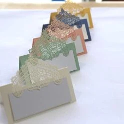 100 Pcs Table Place Cards With White Inserts - Crown Tent Cards Name Cards For Wedding, Banquets, Buffet, Bridal Shower, Birthday Party, Meetings, Dinners (Navy Blue) -Generic Furniture Shop 41Opjdn4hgL