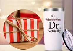 It's Miss Ms Mrs Dr Actually Travel Mug Tumbler.Doctor,Doctor Retirement,Medical School Graduation Gifts.Appreciation,Birthday,Christmas Gifts For Doctors,MD,Med.(20oz White) -Generic Furniture Shop 41OsABRxxUL