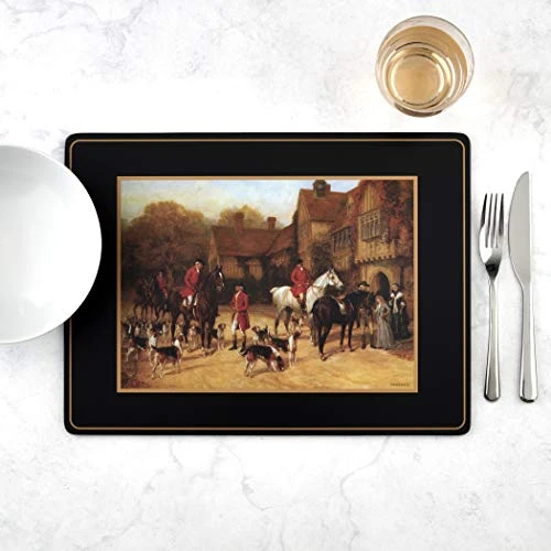 Pimpernel Tally Ho Collection Placemats | Set Of 4 | Heat Resistant Mats | Cork-Backed Board | Hard Placemat Set For Dining Table | Measures 15.7” X 11.7” 5 Pimpernel Tally Ho Collection Placemats | Set Of 4 | Heat Resistant Mats | Cork-Backed Board | Hard Placemat Set For Dining Table | Measures 15.7” X 11.7” - Image 5