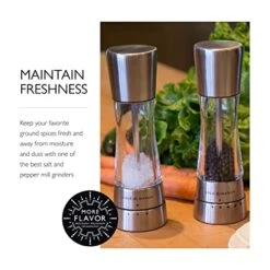 Cole & Mason OLE & MASON Derwent Salt And Pepper Grinder Set - Stainless Steel Mills Include Gift Box, Gourmet Precision Mechanisms And Premium Sea Salt And Peppercorns -Generic Furniture Shop 41PU00KMPYL
