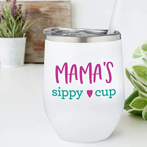 Mom Juice Mommy's Sippy Cup Wine Tumbler - New Mom - Mother's Day Tumbler With Straw - Adult Sippy Cup Mommy Juice, Mama Cup Gift - Wine Tumbler For Mom - Mom Juice Tumbler - Wine Sippy Cup 2 Mom Juice Mommy's Sippy Cup Wine Tumbler - New Mom - Mother's Day Tumbler With Straw - Adult Sippy Cup Mommy Juice, Mama Cup Gift - Wine Tumbler For Mom - Mom Juice Tumbler - Wine Sippy Cup - Image 2