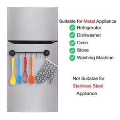 LEVOSHUA 7 Hooks Magnetic Utensil Holder Untensil Rack Tool Hanger Organizer For Refrigerator, Metal Cabinet, Metal Stove, Grill, BBQ -Generic Furniture Shop 41ROV14oyqL