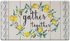 Farmhouse Kitchen Mats Cushioned Anti-Fatigue Comfort Mat For Home & Office Ergonomically Engineered Memory Foam Kitchen Rug Waterproof Non-Skid, 47" By 17",Happiness -Generic Furniture Shop 41RxXStKwLL. AC