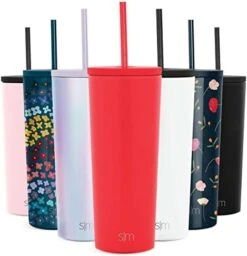 Insulated Tumbler With Lid And Straw | Iced Coffee Cup Reusable Stainless Steel Water Bottle Travel Mug | Gifts For Women Men Her Him | Classic Collection | 24oz | Pretty In Floral -Generic Furniture Shop 41SR13p0bkL. AC