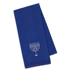 Hanukkah Kitchen Collection Festival Of Lights Celebration Decor, Dish Towel Set, 18x28, Embroidered Dreidel, 3 Piece -Generic Furniture Shop 41TOmUlLROL