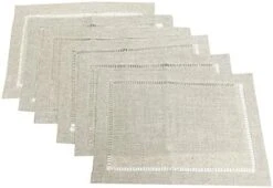 Toscana Handmade Hemstitch Contemporary Linen Blend 14"x20" Placemats, Set Of 4 -Generic Furniture Shop 41Ty8IcGrCL. AC
