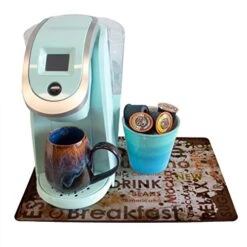 Coffee Mat Placemat For Your Coffee Maker Or Espresso Machine - TWO SIZES Washable Spill Mat For Your Coffee Bar - Made In The USA (Coffee Time, 12 X 18) -Generic Furniture Shop 41UHhb0n6WL