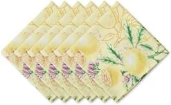 100% Polyester Placemats For Dining Table Set Of 6, Reversable & Waterproof For Indoor Or Outdoor Use, Heat-Resistant Non-Slip Place Mats For Kitchen Table Mats 13 X 19 Inch, Lemon Bliss -Generic Furniture Shop 41UPpRj0Y2L. AC