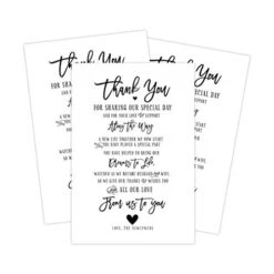 50 Wedding Thank You Place Setting Cards, Great For Adding To Your Table Centerpieces And Wedding Decorations For Receptions, Pack Of 50 Cards -Generic Furniture Shop 41UmqEGvspL
