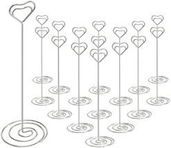 16pcs Place Card Holders, 8.75 Inches Tall Table Number Holders, Gold Picture Holder For Tables With Heart Shaped Clip For Wedding, Photos, Food Signs, Memo Notes, Restaurant, Birthday -Generic Furniture Shop 41VEBqTGcuL. AC
