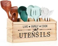 Utensil Holder, Extra Large Kitchen Utensil Holder For Countertop, Wood Utensil Holder With Handle, Kitchen Utensil Organizer Cooking Tools Storage (Utensil Not Included) 9 Utensil Holder, Extra Large Kitchen Utensil Holder For Countertop, Wood Utensil Holder With Handle, Kitchen Utensil Organizer Cooking Tools Storage (Utensil Not Included) -Generic Furniture Shop 41VWozJIQSL. AC