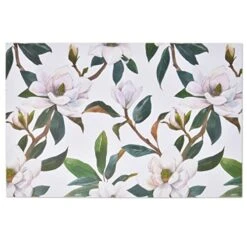 Disposable Floral Magnolia Blossom Paper Place Mats 50 Pack 11”x 17” Rectangle Spring White Flowers Charger Place Mat Summer Flower Dinner Table Setting Bridal Shower Wedding Party Supplies Decor -Generic Furniture Shop 41VY2mLZ3PL