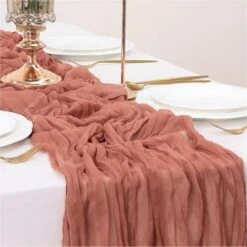 Dusty Blue Cheesecloth Table Runner 10Ft Vintage Rustic Gauze Tablecloth 35x122 Inches Boho Elegant Wedding Baby Shower Birthday Party Table Centerpiece, Photography Background -Generic Furniture Shop 41VYp8j2WL. AC