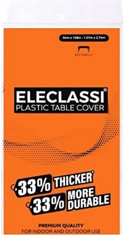 White 6 Pack Premium Disposable Plastic Tablecloth 54 X 108 In - Plastic Table Cloths For Parties Disposable Tablecloth For Rectangle Table Up To 8 Ft - Rectangle Tablecloth - White Plastic Tablecloth -Generic Furniture Shop 41VnaHS6xL. AC