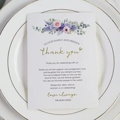 Wedding Thank You Place Setting Cards, 50 Pieces Place Cards For Table Setting, Table Place Cards For Wedding Favors, Receptions, Dinner Parties, Events And Celebrations (4 X 6 In, Floral) 20 Wedding Thank You Place Setting Cards, 50 Pieces Place Cards For Table Setting, Table Place Cards For Wedding Favors, Receptions, Dinner Parties, Events And Celebrations (4 X 6 In, Floral) -Generic Furniture Shop 41WNTj5ngyL. AC
