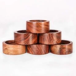 Handmade Party Decor Wooden Napkin Rings Set Of 12 For Table Dinner Decoration -Generic Furniture Shop 41WXH4eXCPL. AC