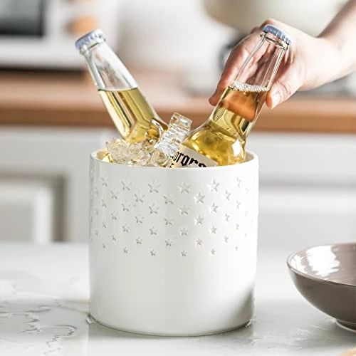 Kitchen Utensil Holder For Countertop, Cooking Utensils Crock, Large Ceramic Utensil Holder For Spatula Slotted & Solid Spoon, Soup Ladle And Etc. Farmhouse Kitchen Decor, White 4 Kitchen Utensil Holder For Countertop, Cooking Utensils Crock, Large Ceramic Utensil Holder For Spatula Slotted & Solid Spoon, Soup Ladle And Etc. Farmhouse Kitchen Decor, White - Image 4