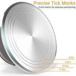 12 Inch Round Aluminum Revolving Cake Decorating Stand,Cake Turntable, Rotating Cake Stand,for Cake,Pastries And Cake Decorations -Generic Furniture Shop 41WsMuaaMSL