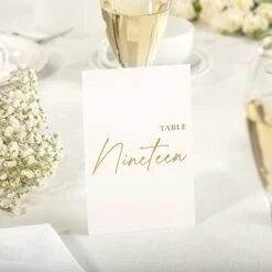 Wedding Table Numbers - Gold Table Numbers For Wedding Reception - Table Number Cards - Table Wedding Number Cards - Table Numbers 1-30 - 4x6 Inches -Generic Furniture Shop 41X3l2bknRL