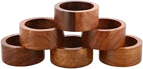 Set Of 12 Wooden Handmade Decorative Napkin Rings For Dinner Party Table Decor 1.5 Inch 8 Set Of 12 Wooden Handmade Decorative Napkin Rings For Dinner Party Table Decor 1.5 Inch - Image 8