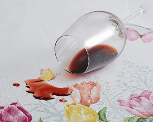 Spring Tablecloth, Fabric Spillproof Indoor/Outdoor Easter And Spring Table Cloth (Fiona, 60" X 84" Rectangular) 3 Spring Tablecloth, Fabric Spillproof Indoor/Outdoor Easter And Spring Table Cloth (Fiona, 60" X 84" Rectangular) - Image 3