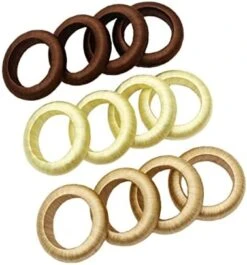 Wood Napkin Rings - Set Of 12 - Handmade Dining Table Napkin Holder - Classic Everyday Harvest Autumn Fall Thanksgiving Holiday Christmas Festive Party Gift Farmhouse Décor -Dark Natural -Generic Furniture Shop 41YVsqRUYrL. AC