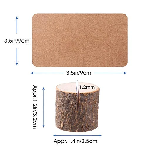 Wood Place Card Holders, 20Pcs Premium Rustic Table Number Holders And 30Pcs Kraft Table Place Cards, Wood Photo Holders, Ideal For Wedding Party Table Name And More 2 Wood Place Card Holders, 20Pcs Premium Rustic Table Number Holders And 30Pcs Kraft Table Place Cards, Wood Photo Holders, Ideal For Wedding Party Table Name And More - Image 2