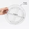 Zy Susan Turntable For Cabinet, 2 Pack 9.3 Inch Clear Lazy Susan Organizer Plastic Makeup Organizer Bathroom Jewelry Holder