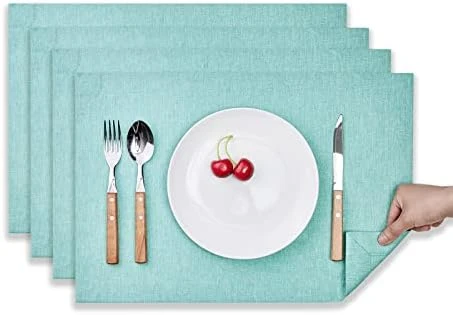 Cloth Placemats Set Of 4, Machine Washable Linen Style Thick Place Mats, Heat Resistant And Easy To Clean Fabric Table Mats For Kitchen Dining Table (13" X 19" (Set Of 4), Mocha) 14 Cloth Placemats Set Of 4, Machine Washable Linen Style Thick Place Mats, Heat Resistant And Easy To Clean Fabric Table Mats For Kitchen Dining Table (13" X 19" (Set Of 4), Mocha) - Image 14