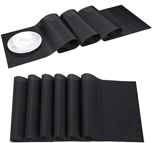 Placemats Set Of 4 Washable Heat-Resistant Non Slip Braided Table Mats Woven PVC Vinyl Kitchen Dining Patio Table Place Mats For Dinner Parties BBQs Indoor And Ourdoor Use.18"x12"(Bamboo-Beige) 15 Placemats Set Of 4 Washable Heat-Resistant Non Slip Braided Table Mats Woven PVC Vinyl Kitchen Dining Patio Table Place Mats For Dinner Parties BBQs Indoor And Ourdoor Use.18"x12"(Bamboo-Beige) - Image 15