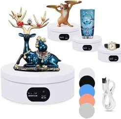 YVV Turner Cup Rotating Display Stand For Epoxy Glitter Tumbler, 360 Degree Automatic Mute Rotating Turntable For Photography Products Tumbler Making Supplies Spinner -Generic Furniture Shop 41ZzXBvIUHL. AC