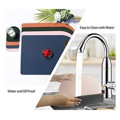 Washable Faux Leather Placemats With Coasters Set Of 4, Non-Slip Table Mats For Dining, Kitchen, Heat Resistant Insulation Place Mat Easy To Clean (17 X 12 Inch), Stain Resistant Placemat -Generic Furniture Shop 41agR7xy5ML