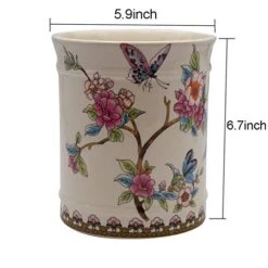 IMIFLA Utensil Crocks Extra Large Kitchen Utensil Holder For Countertop Ceramic Cooking Utensils Butterfly Ice Crack -Generic Furniture Shop 41atDQP8iyL