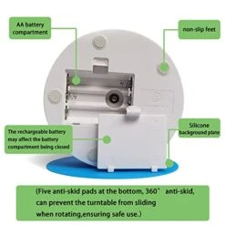 YVV Turner Cup Rotating Display Stand For Epoxy Glitter Tumbler, 360 Degree Automatic Mute Rotating Turntable For Photography Products Tumbler Making Supplies Spinner -Generic Furniture Shop 41bUgnzGDpL