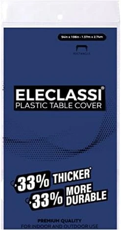 Navy Blue 12 Pack Premium Disposable Plastic Tablecloth 54 X 108 In - Plastic Table Cloths For Parties Disposable Tablecloth For Rectangle Tables Up To 8 Ft - Rectangle Tablecloth -Generic Furniture Shop 41cLlLYlbuL. AC
