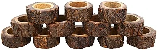 Set Of 12 Wooden Handmade Decorative Napkin Rings For Dinner Party Table Decor 1.5 Inch 11 Set Of 12 Wooden Handmade Decorative Napkin Rings For Dinner Party Table Decor 1.5 Inch - Image 11