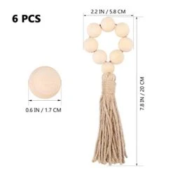 Wooden Bead Napkin Rings,Handmade Napkin Buckles,Natural Wooden Napkin Holders For Wedding Restaurant Table Decoration Home Hotel 6 Pack -Generic Furniture Shop 41dDq5iE9kL