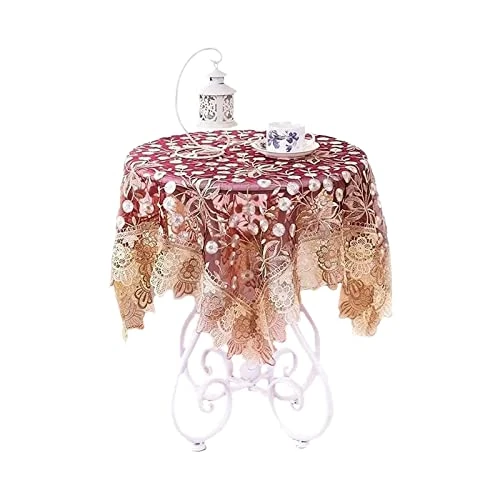 Small Square Tablecloth Pink Lace Edge Table Toppers Lace Table Cloth For Wedding Party Home Kitchen Living Room 1 Small Square Tablecloth Pink Lace Edge Table Toppers Lace Table Cloth For Wedding Party Home Kitchen Living Room